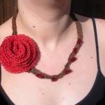 Hemp Crochet Necklace With..